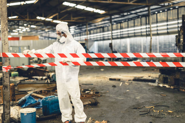 Professional Biohazard technician working in Oxford, NC